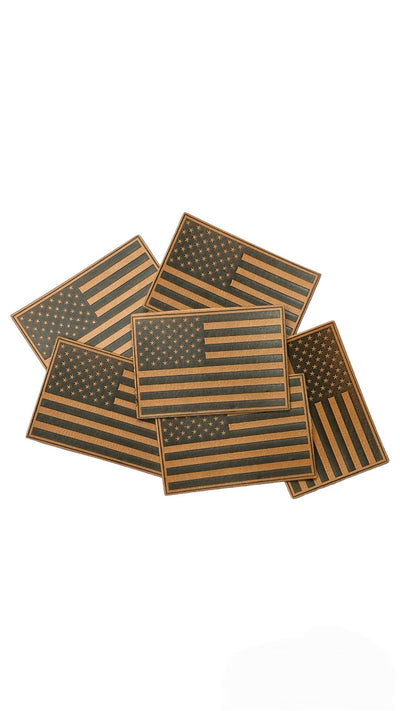 Leather United States Flag Patch